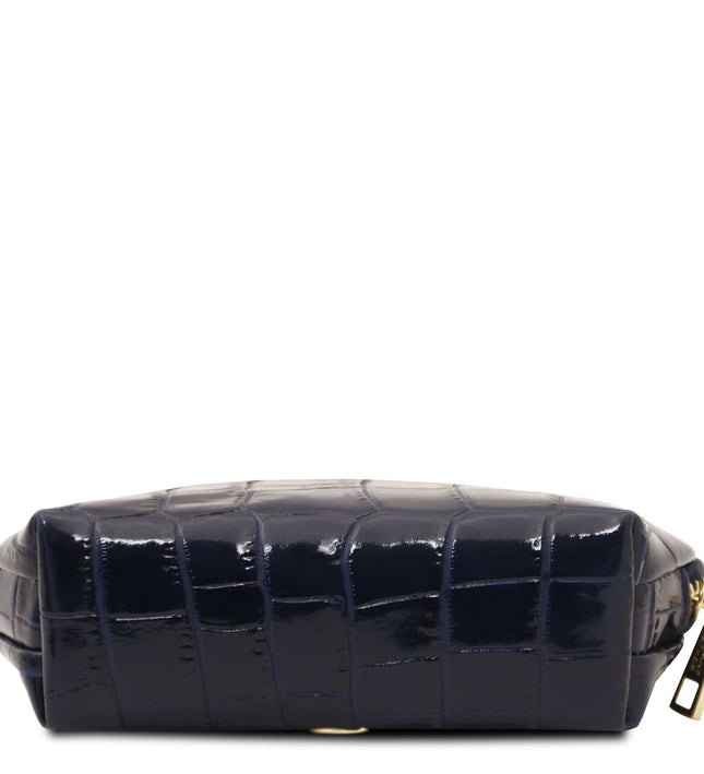TL142514 – Vera - Croc print leren toiletry case