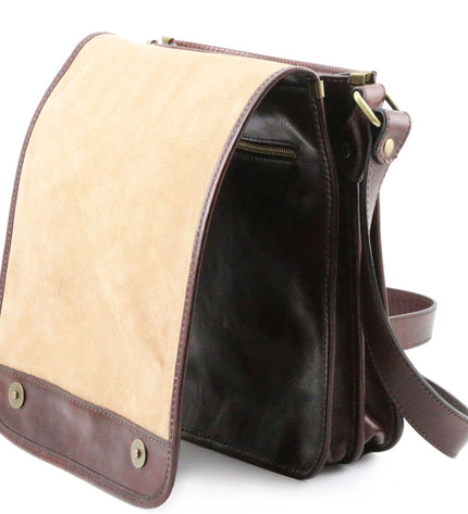 TL141255 – TL Messenger - Two compartments leren shoulder bag