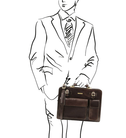 TL141268 – Venezia - leren briefcase 2 compartments