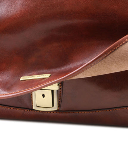 TL142068 – Mantova - leren multi compartment TL SMART briefcase with flap