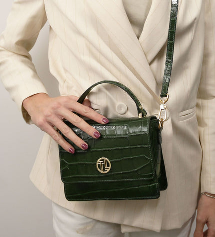 TL142503 – Croque - Croc print leren handbag