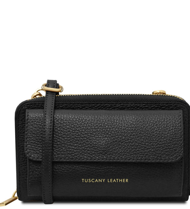 TL142433 – Urania - leren wallet/phone holder with strap