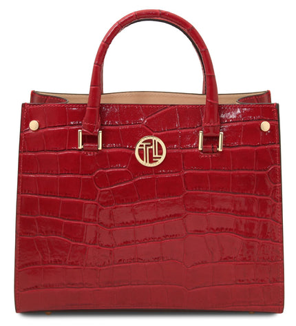 TL142504 – Croque - Croc print leren handbag