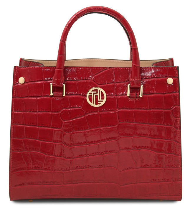 TL142504 – Croque - Croc print leren handbag