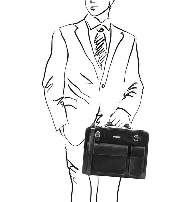 TL141268 – Venezia - leren briefcase 2 compartments