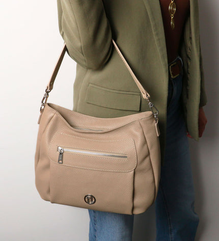 Tuscany Leather – Brenda - Soft leather shoulder bag – Lipstick Red (TL142450)