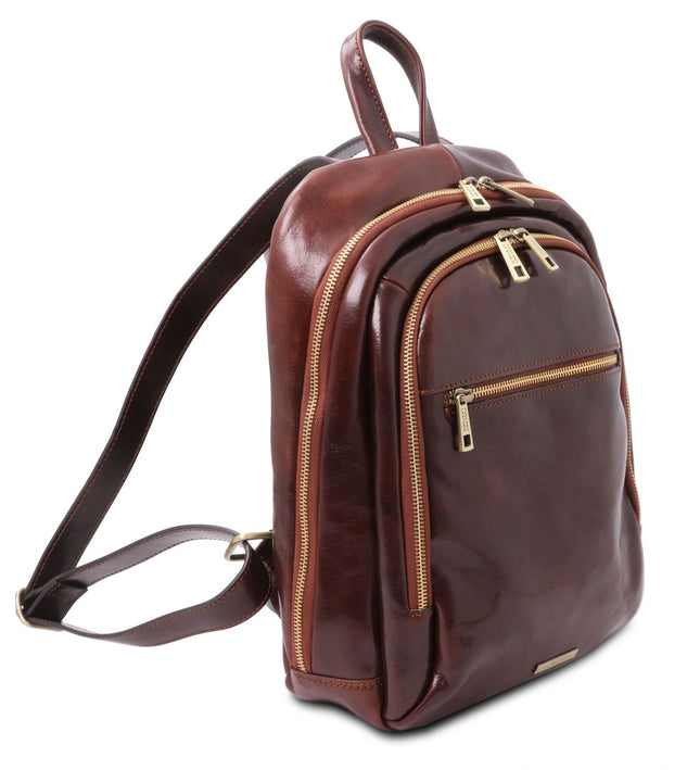 TL142049 – Perth - 2 Compartments leren backpack