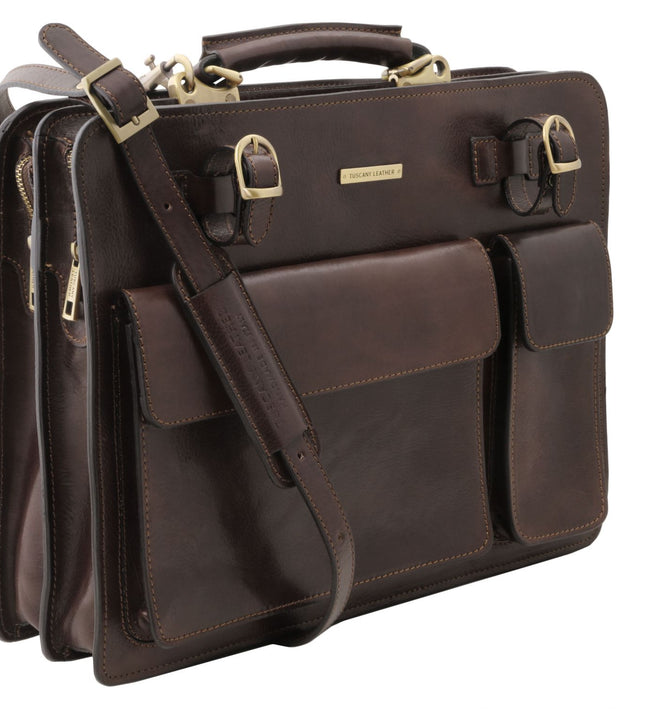 TL141268 – Venezia - leren briefcase 2 compartments
