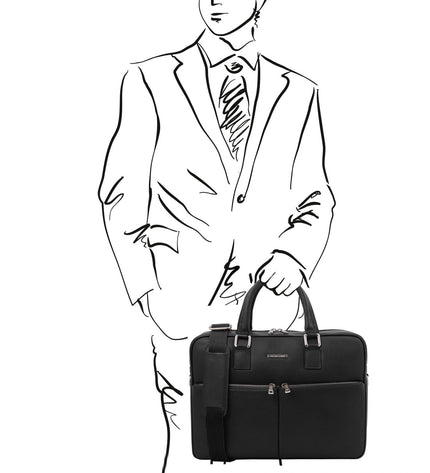 TL141986 – Treviso - leren laptop briefcase