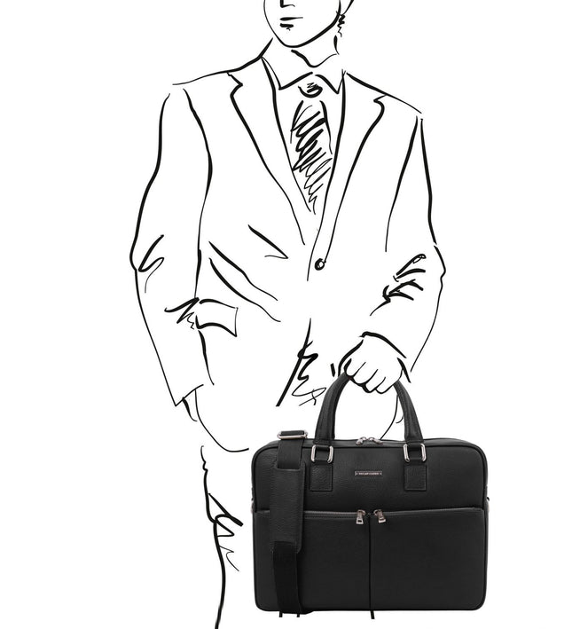 TL141986 – Treviso - leren laptop briefcase