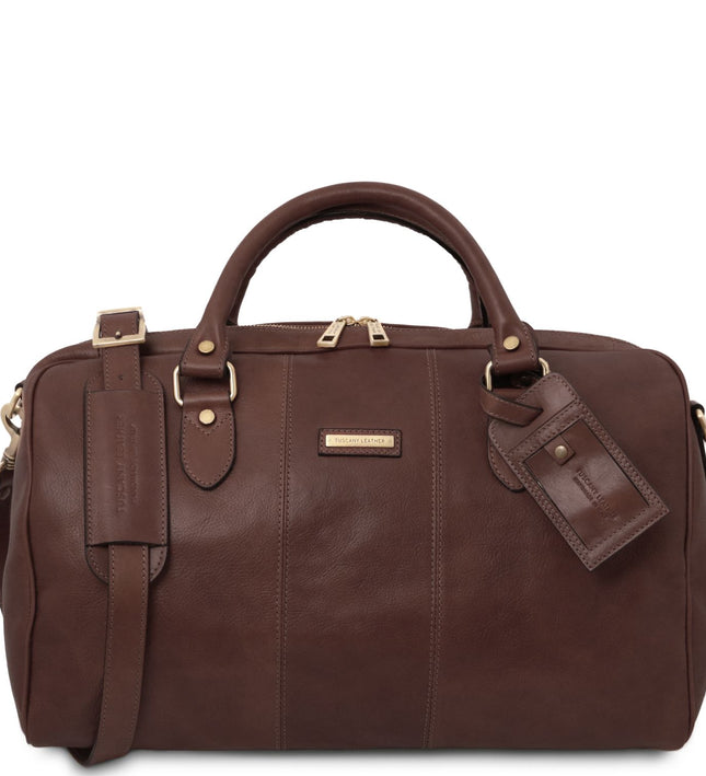 Lisbona - Travel leather duffle bag - Small size