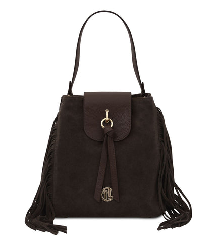 TL142512 – Nomade - Suede leren fringe shoulder bag
