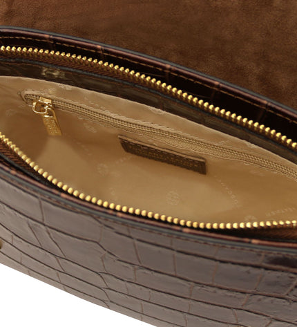 TL142503 – Croque - Croc print leren handbag