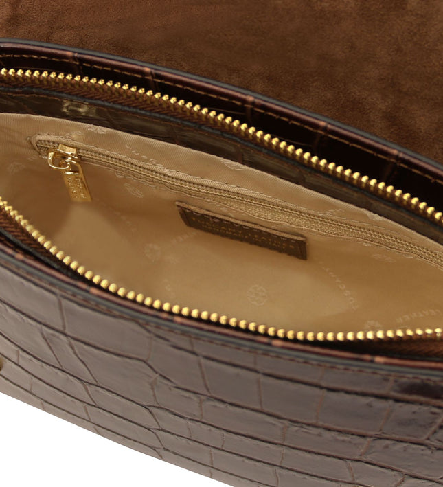 TL142503 – Croque - Croc print leren handbag