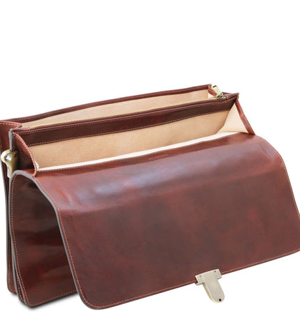 TL141825 – Assisi - leren briefcase 3 compartments
