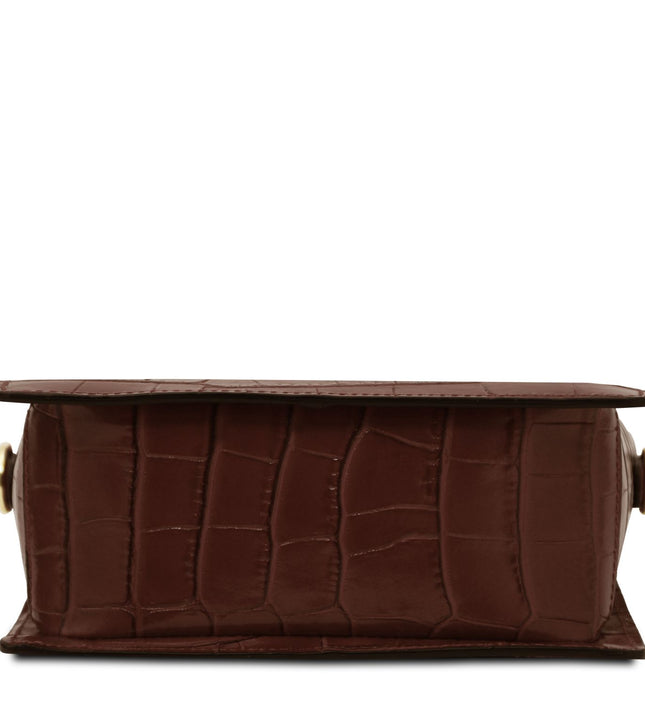 TL142503 – Croque - Croc print leren handbag