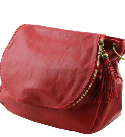 TL141110 – TL Bag - Soft leren shoulder bag with tassel detail