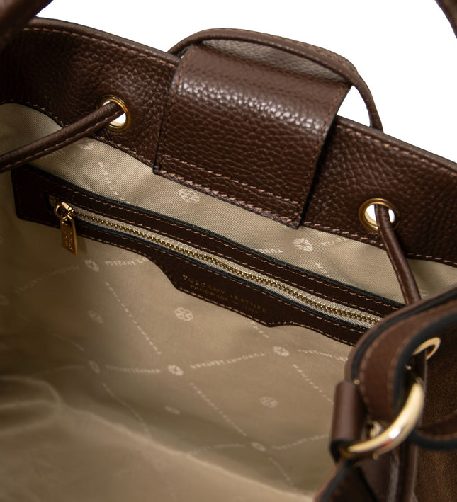 TL142476 – Minerva - leren bucket bag