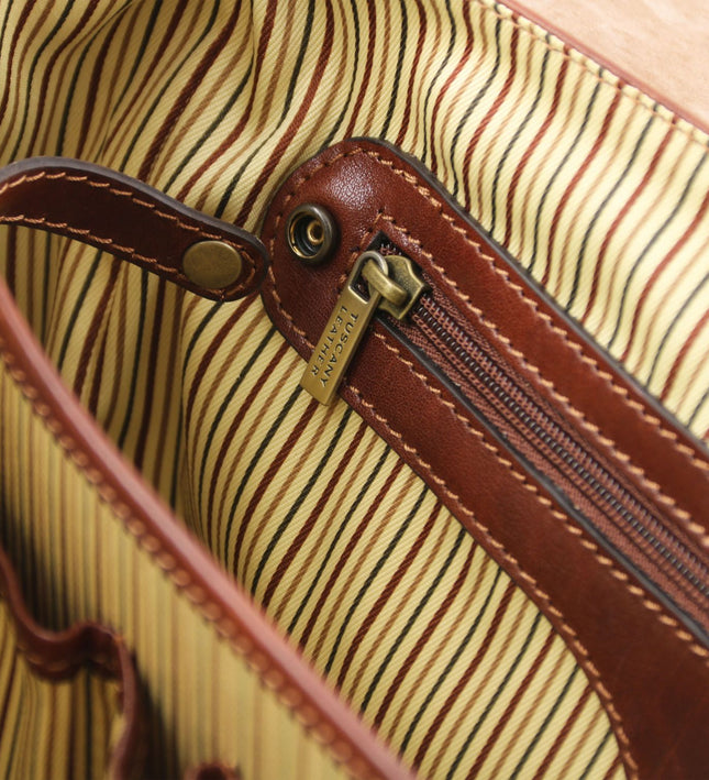 TL142068 – Mantova - leren multi compartment TL SMART briefcase with flap