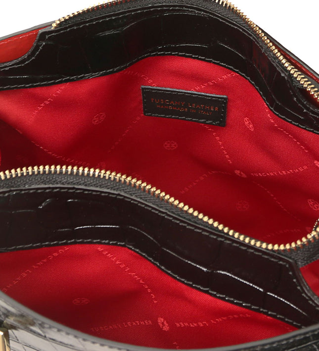 TL142504 – Croque - Croc print leren handbag