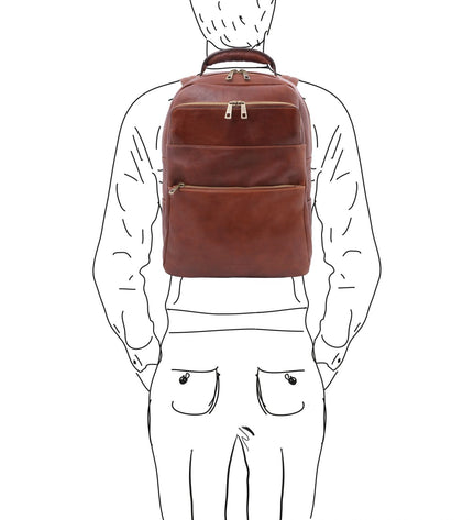 TL142205 – Melbourne - leren laptop backpack