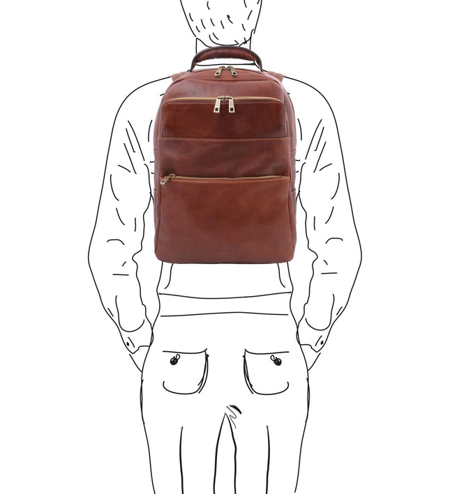 TL142205 – Melbourne - leren laptop backpack