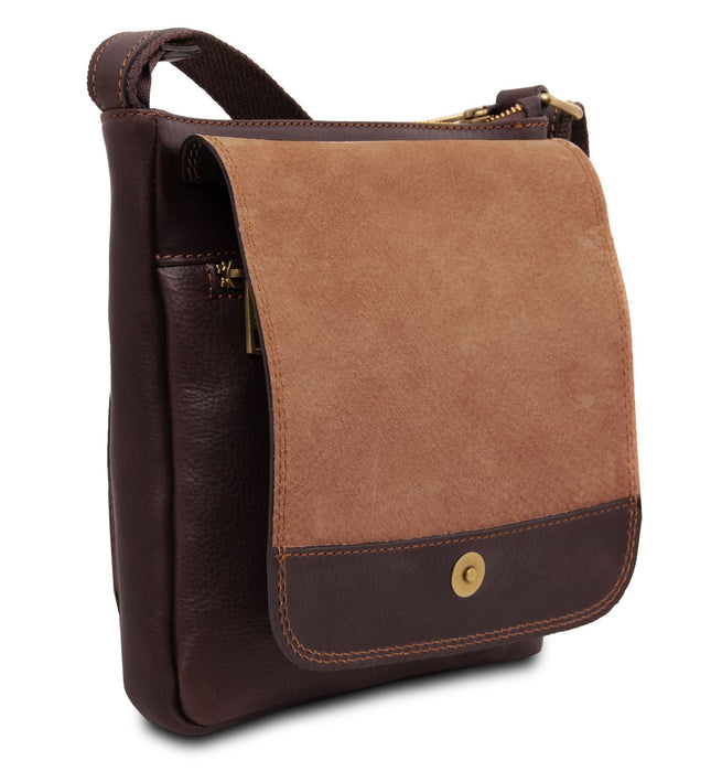 TL141407 – Jimmy - leren crossbody bag for men with front pocket