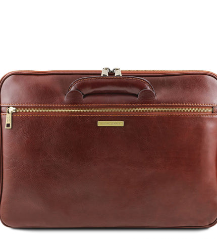 Tuscany Leather – Caserta - Document Leather briefcase – Bruin (TL142070)