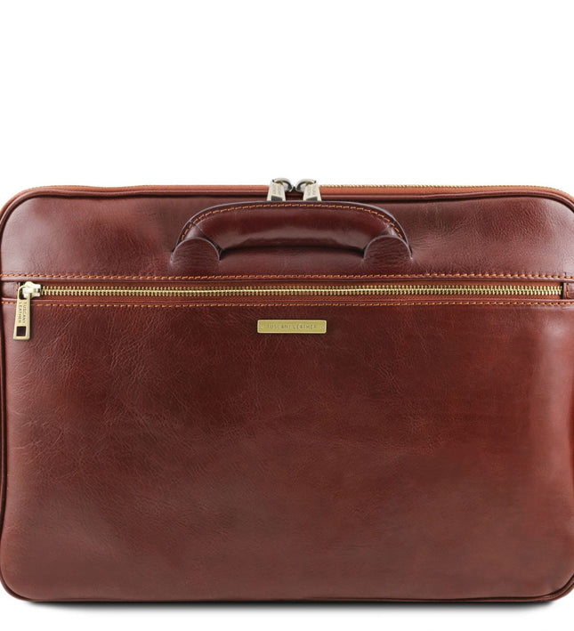 Tuscany Leather – Caserta - Document Leather briefcase – Bruin (TL142070)