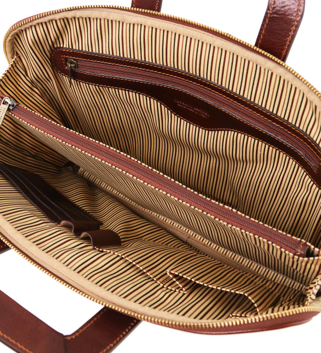 Tuscany Leather – Caserta - Document Leather briefcase – Bruin (TL142070)