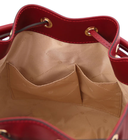 TL141531 – Vittoria - leren bucket bag
