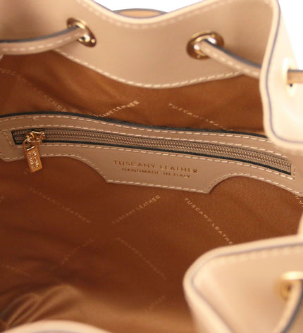 TL141531 – Vittoria - leren bucket bag