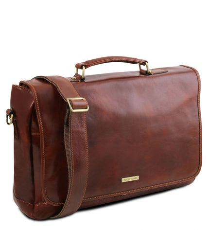 TL142068 – Mantova - leren multi compartment TL SMART briefcase with flap