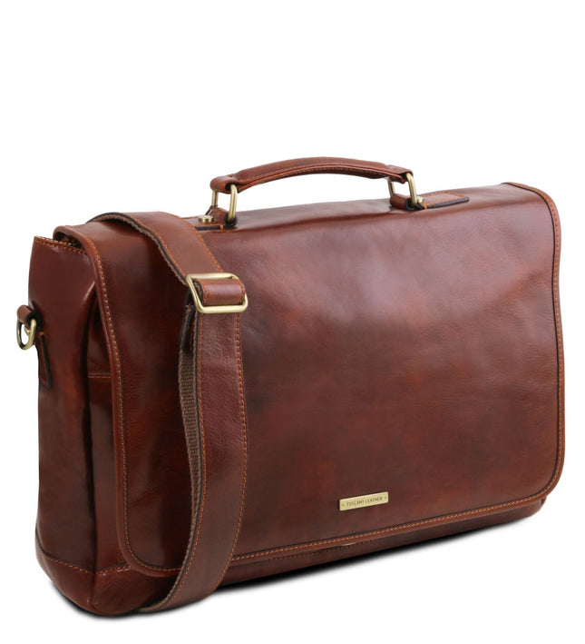 TL142068 – Mantova - leren multi compartment TL SMART briefcase with flap