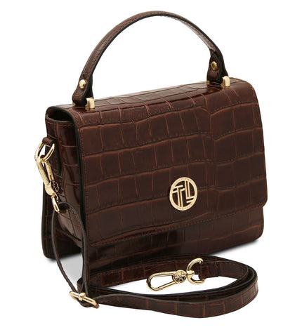 TL142503 – Croque - Croc print leren handbag
