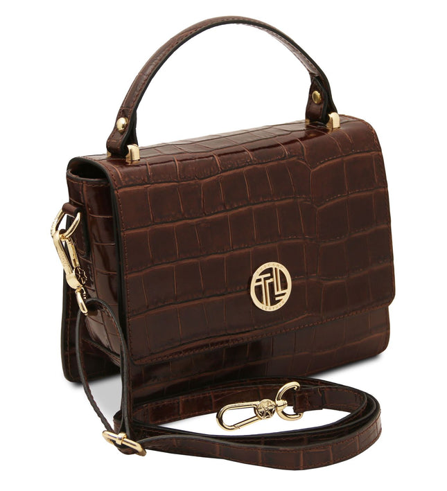 TL142503 – Croque - Croc print leren handbag