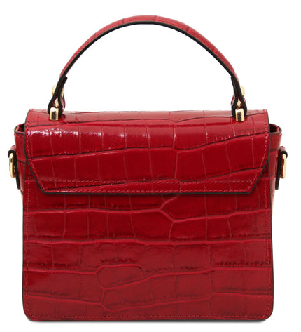 TL142503 – Croque - Croc print leren handbag