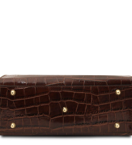 TL142504 – Croque - Croc print leren handbag