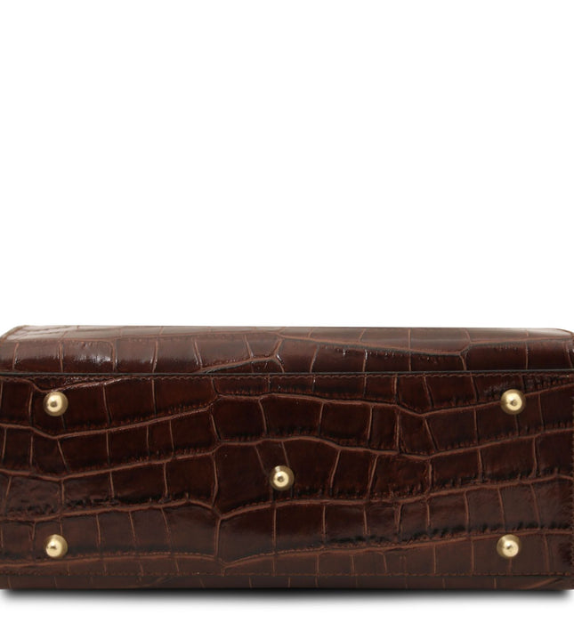 TL142504 – Croque - Croc print leren handbag