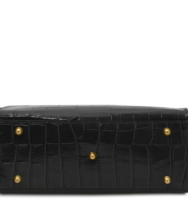 TL142504 – Croque - Croc print leren handbag