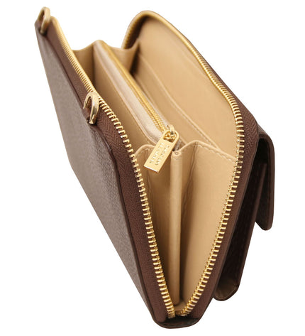 TL142433 – Urania - leren wallet/phone holder with strap