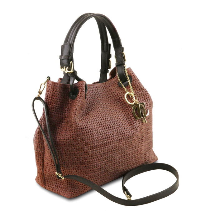 TL141573 – TL KeyLuck - Woven printed leren shopping bag