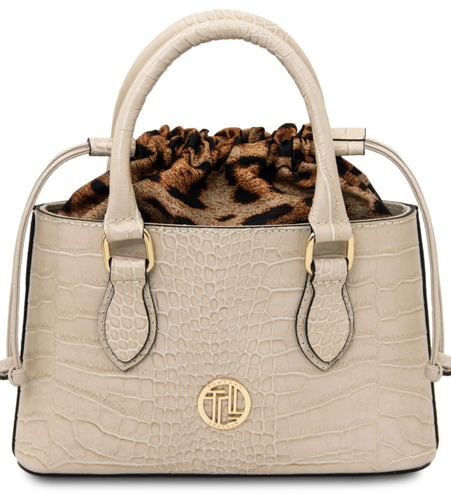 TL142510 – Croque - Croc print leren handbag