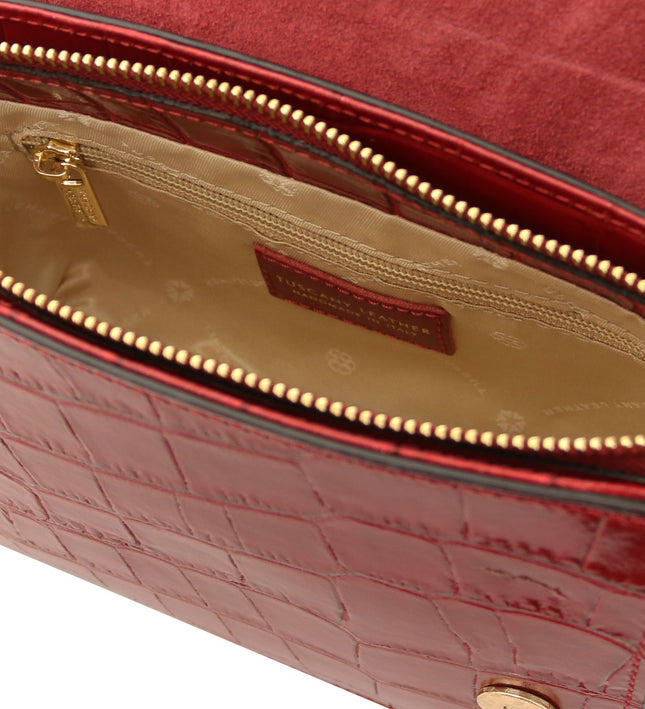 TL142503 – Croque - Croc print leren handbag